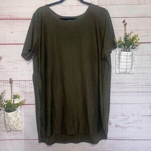 Adrianna Papell Green Dot Stitch Top | Women’s XL | New Without Tags